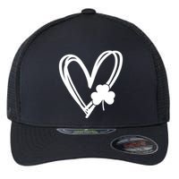 St Patrick's Day Clover Heart Flexfit Unipanel Trucker Cap