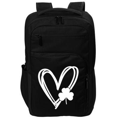 St Patrick's Day Clover Heart Impact Tech Backpack