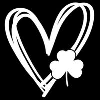 St Patrick's Day Clover Heart Drawstring Bag
