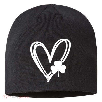St Patrick's Day Clover Heart Sustainable Beanie