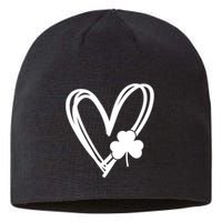 St Patrick's Day Clover Heart Sustainable Beanie