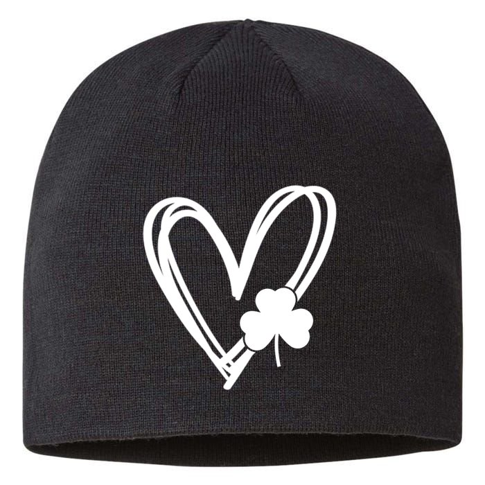 St Patrick's Day Clover Heart Sustainable Beanie