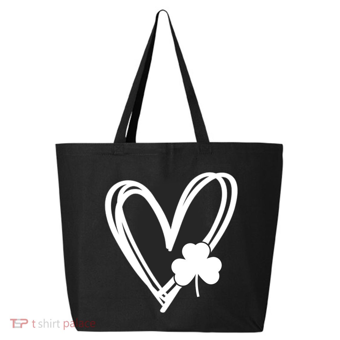 St Patrick's Day Clover Heart 25L Jumbo Tote