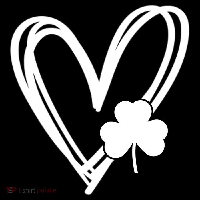 St Patrick's Day Clover Heart Pom Pom 12in Knit Beanie