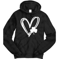 St Patrick's Day Clover Heart Tie Dye Hoodie