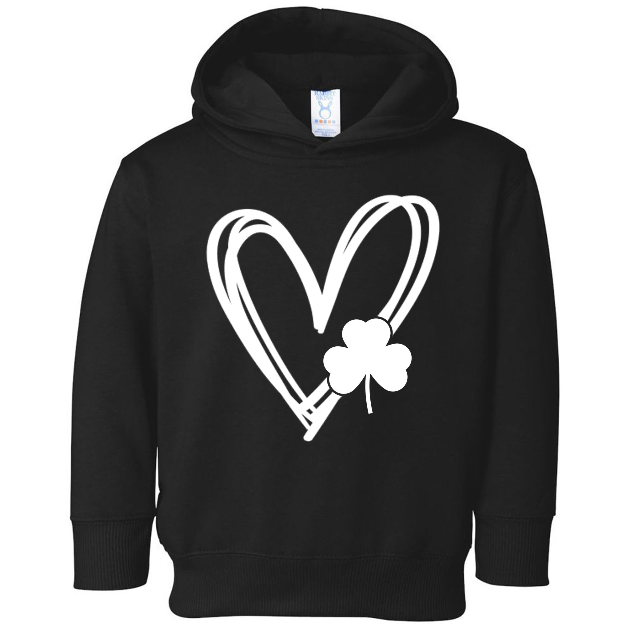 St Patrick's Day Clover Heart Toddler Hoodie