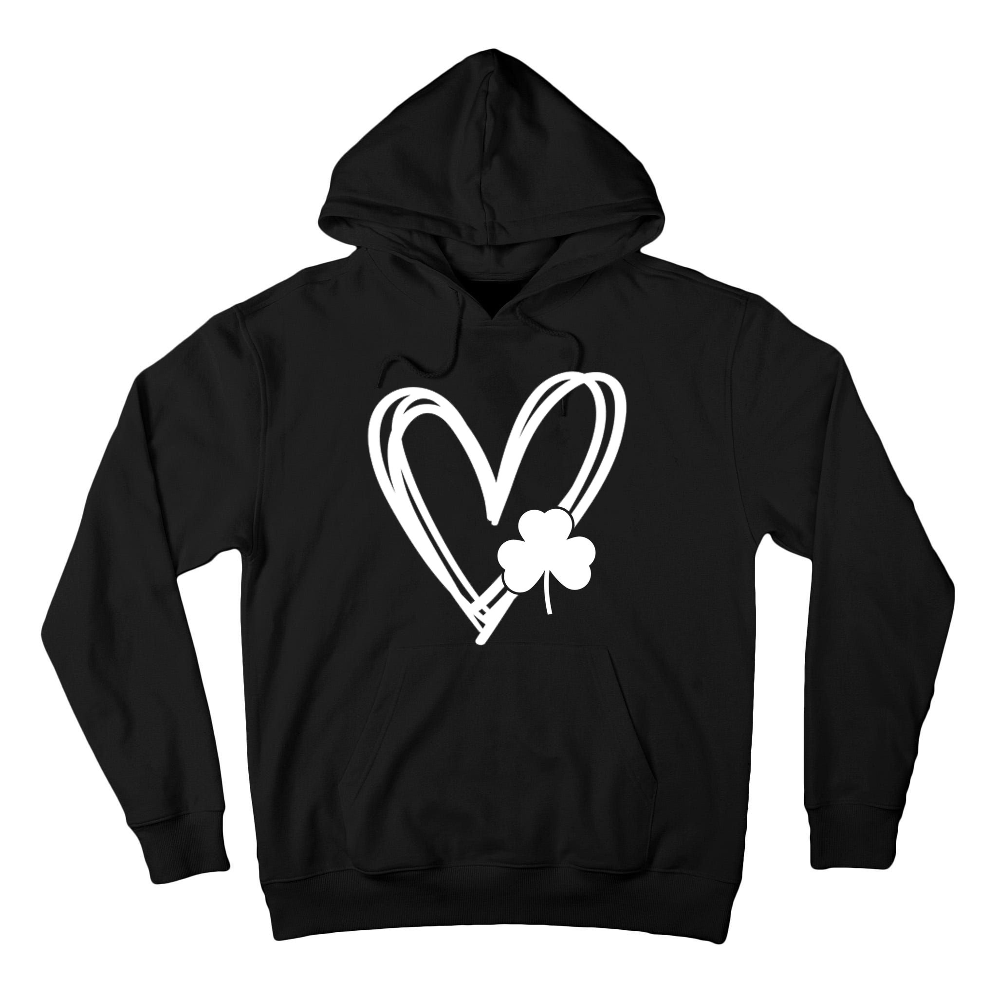 St Patrick's Day Clover Heart Tall Hoodie