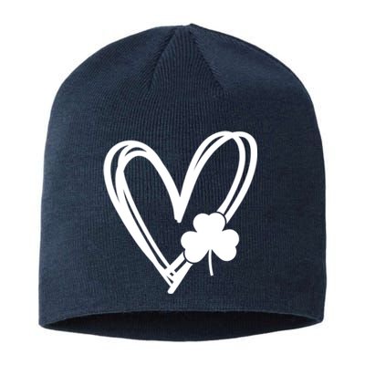 St Patrick's Day Clover Heart Sustainable Beanie