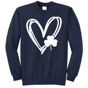 St Patrick's Day Clover Heart Tall Sweatshirt