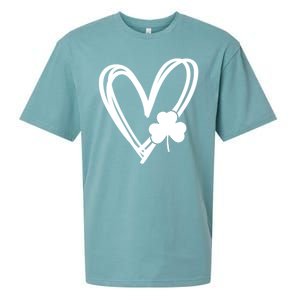 St Patrick's Day Clover Heart Sueded Cloud Jersey T-Shirt