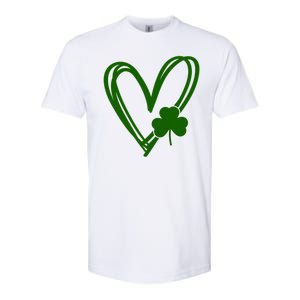 St Patrick's Day Clover Heart Softstyle CVC T-Shirt