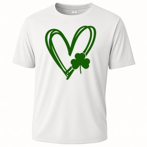 St Patrick's Day Clover Heart Cooling Performance Crew T-Shirt