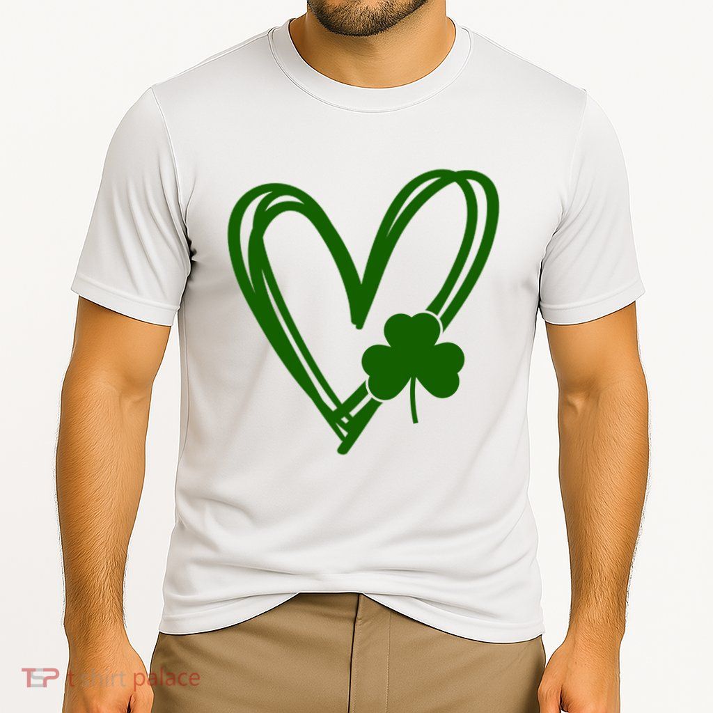 St Patrick's Day Clover Heart Performance Shirt