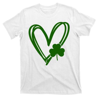 St Patrick's Day Clover Heart T-Shirt