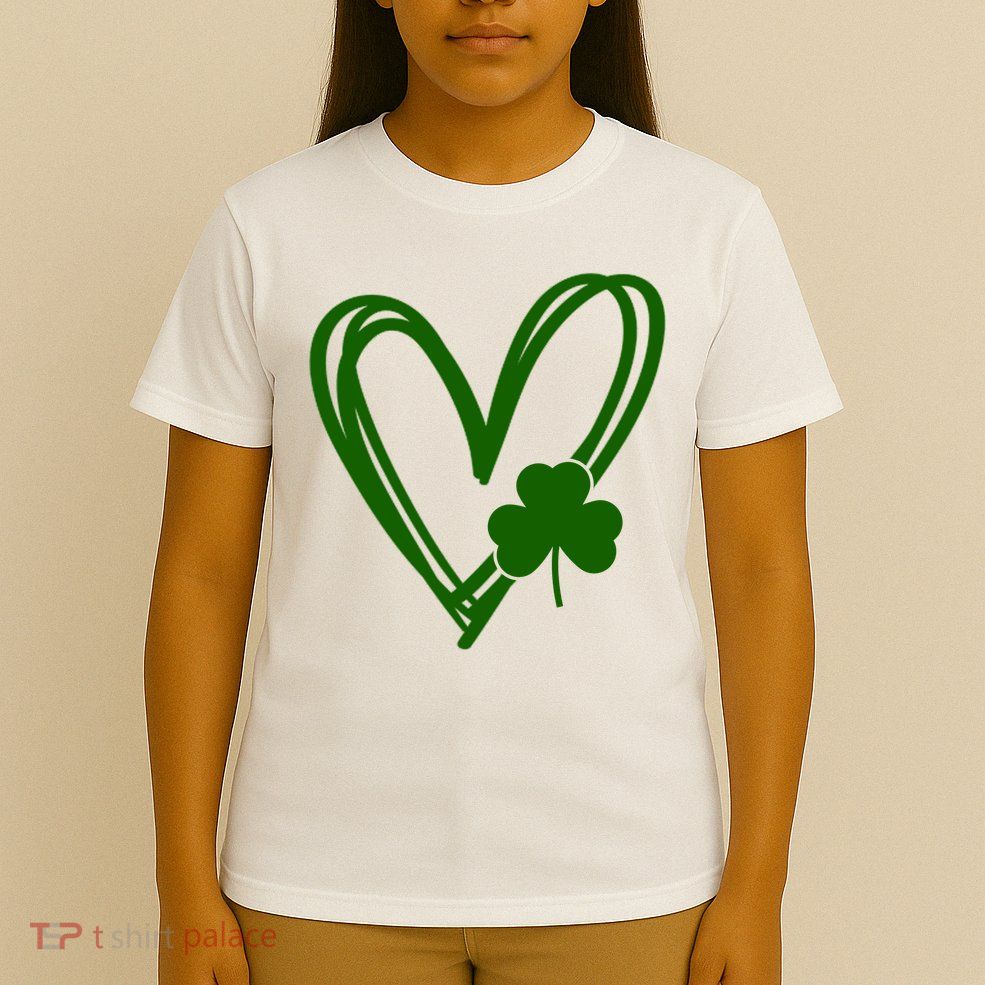 St Patrick's Day Clover Heart T-Shirt