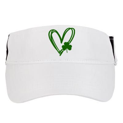 St Patrick's Day Clover Heart Adult Drive Performance Visor