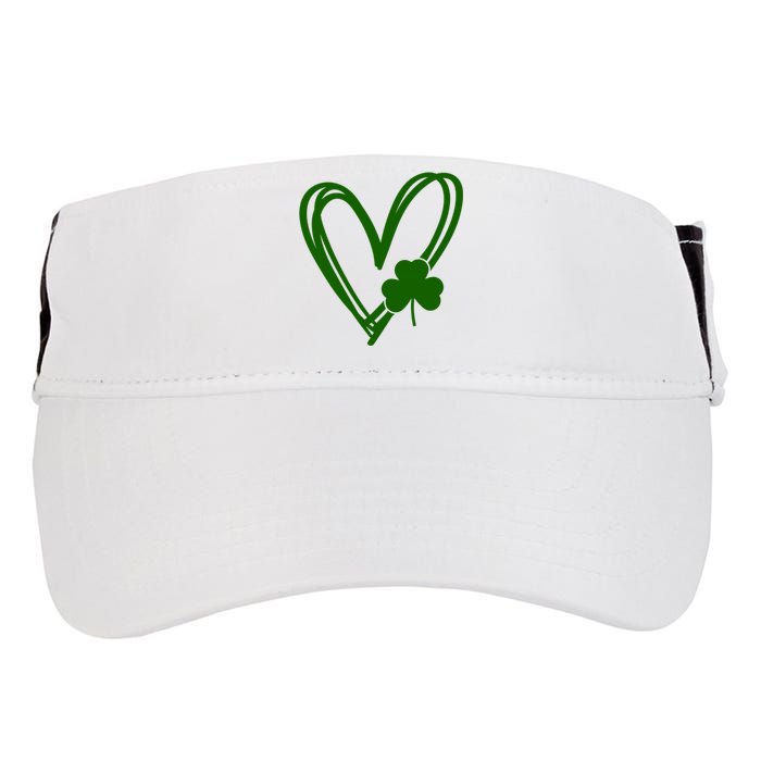 St Patrick's Day Clover Heart Adult Drive Performance Visor