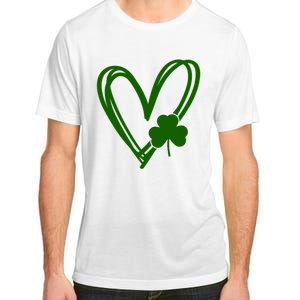 St Patrick's Day Clover Heart Adult ChromaSoft Performance T-Shirt