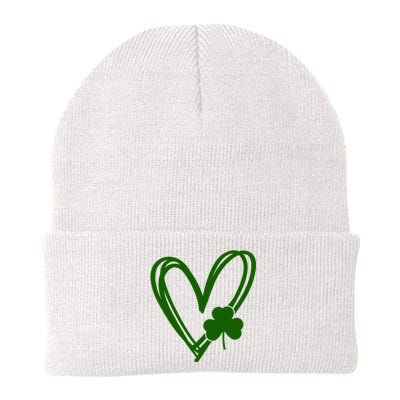 St Patrick's Day Clover Heart Knit Cap Winter Beanie