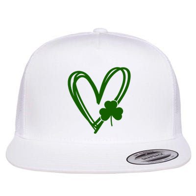 St Patrick's Day Clover Heart Flatbill Hat