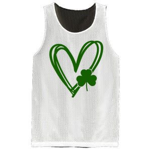 St Patrick's Day Clover Heart Mesh Reversible Basketball Jersey Tank