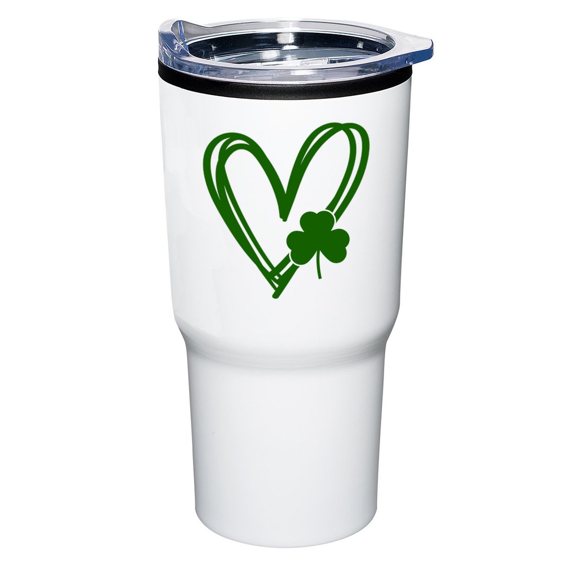 St Patrick's Day Clover Heart Tumbler