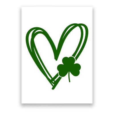 St Patrick's Day Clover Heart Poster