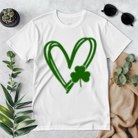 St Patrick's Day Clover Heart Premium T-Shirt