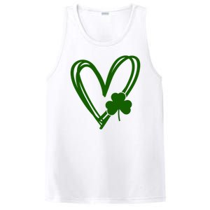 St Patrick's Day Clover Heart PosiCharge Competitor Tank