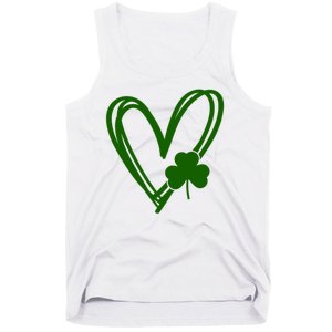 St Patrick's Day Clover Heart Tank Top