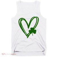 St Patrick's Day Clover Heart Tank Top