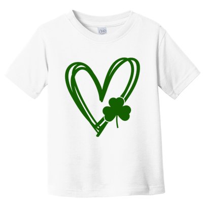 St Patrick's Day Clover Heart Toddler T-Shirt