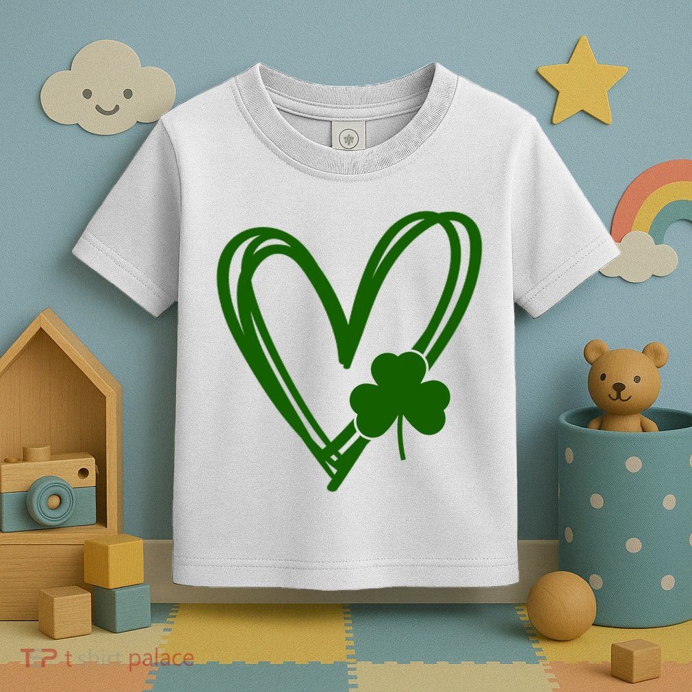 St Patrick's Day Clover Heart Toddler T-Shirt