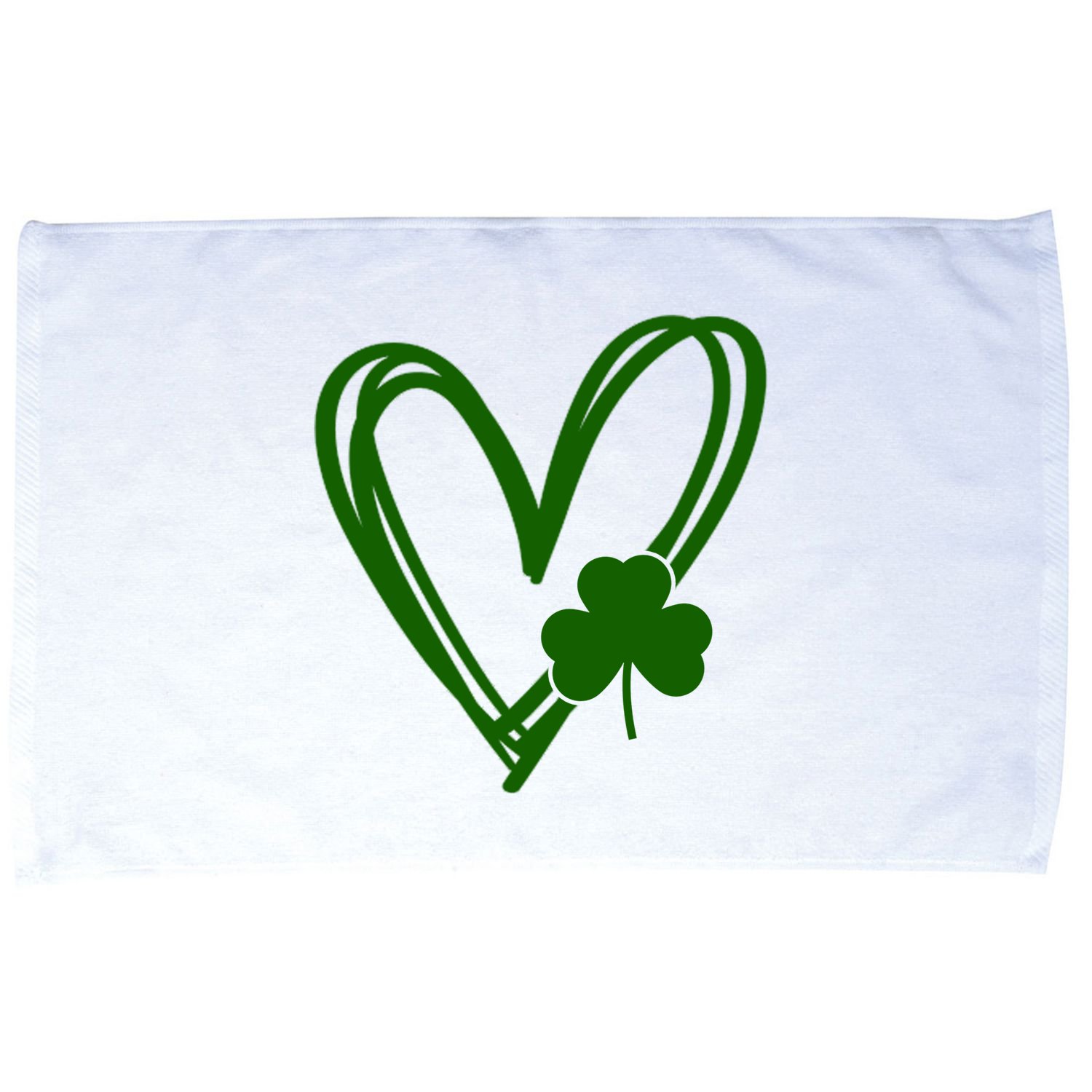 St Patrick's Day Clover Heart Microfiber Hand Towel