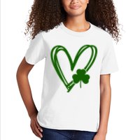 St Patrick's Day Clover Heart Kids T-Shirt