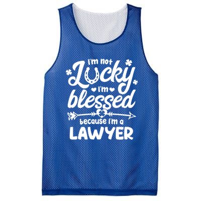 St Patricks Day Not Lucky I'm Blessed Lawyer Christian Cute Gift Mesh Reversible Basketball Jersey Tank