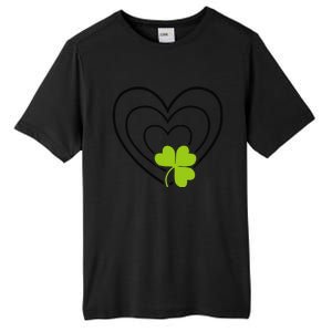 Saint Patrick's Day Green Heart Lucky Charm Paddy's Day Cute Tall Fusion ChromaSoft Performance T-Shirt