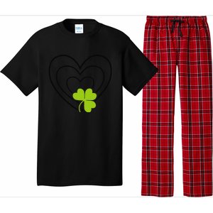 Saint Patrick's Day Green Heart Lucky Charm Paddy's Day Cute Pajama Set