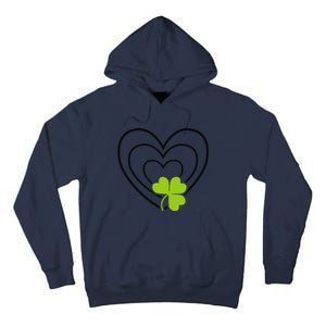 Saint Patrick's Day Green Heart Lucky Charm Paddy's Day Cute Tall Hoodie