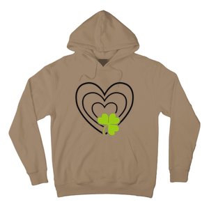 Saint Patrick's Day Green Heart Lucky Charm Paddy's Day Cute Hoodie