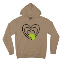 Saint Patrick's Day Green Heart Lucky Charm Paddy's Day Cute Hoodie