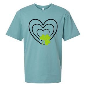 Saint Patrick's Day Green Heart Lucky Charm Paddy's Day Cute Sueded Cloud Jersey T-Shirt