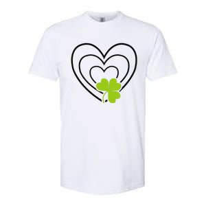 Saint Patrick's Day Green Heart Lucky Charm Paddy's Day Cute Softstyle CVC T-Shirt