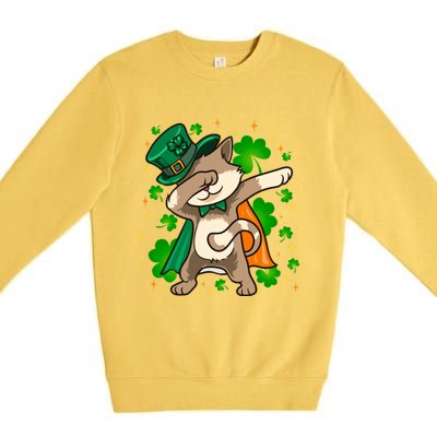 St Patricks Day Catricks Cat Shenanigans Gift Premium Crewneck Sweatshirt