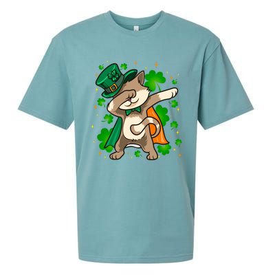 St Patricks Day Catricks Cat Shenanigans Gift Sueded Cloud Jersey T-Shirt