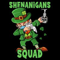 St Patricks Day Dabbing Leprechaun Funny Dab Dance 7-Panel Snapback Hat