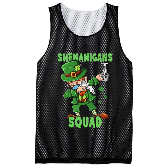 St Patricks Day Dabbing Leprechaun Funny Dab Dance Mesh Reversible Basketball Jersey Tank