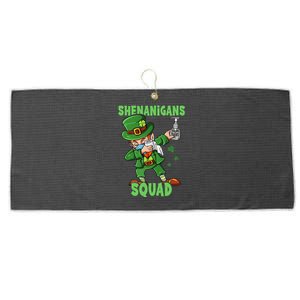 St Patricks Day Dabbing Leprechaun Funny Dab Dance Large Microfiber Waffle Golf Towel