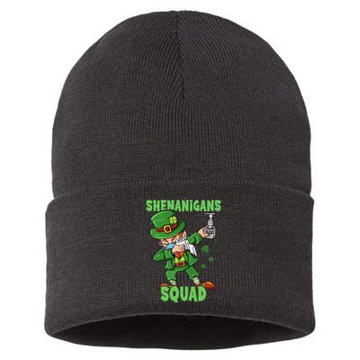 St Patricks Day Dabbing Leprechaun Funny Dab Dance Sustainable Knit Beanie