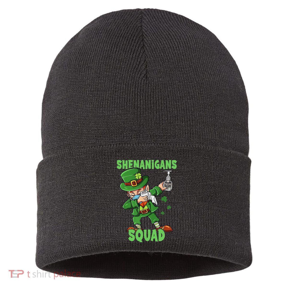 St Patricks Day Dabbing Leprechaun Funny Dab Dance Sustainable Knit Beanie